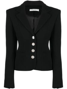 Alessandra Rich blazer en laine vierge à simple boutonnage - Noir