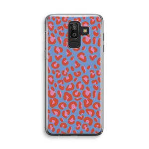 Leopard blue: Samsung Galaxy J8 (2018) Transparant Hoesje