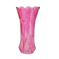 Bloemenvaas Delight - boeket vaas - glas - roze - 11 x 20 cm
