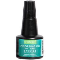 Q-CONNECT stempelinkt, flesje van 28 ml, zwart