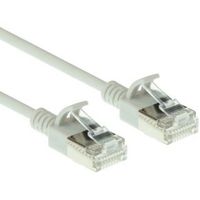 ACT Grijze 7 meter LSZH U/FTP CAT6A datacenter slimline patchkabel snagless met RJ45 connectoren
