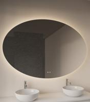 Gliss Design Oval spiegel met LED-verlichting en verwarming 100x75cm