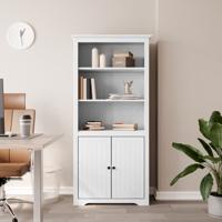 Boekenkast BODO 82x40x173 cm massief grenenhout wit