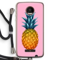 Grote ananas: Motorola Moto Z Force Transparant Hoesje met koord