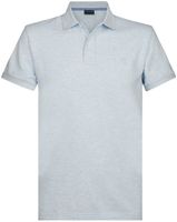Profuomo Heren Poloshirt Blauwgrijs Garment Washed Slim Fit - thumbnail