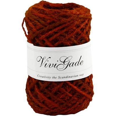 Vivi Gade Natuurlijk hennep, dikte 1-2 mm, rood, 30 m/ 1 rol