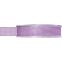1x Hobby/decoratie lila organza sierlinten 1,5 cm/15 mm x 20 meter