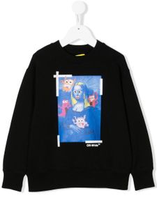 Off-White Kids sweat à imprimé Monsterlisa - Noir