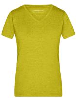 James & Nicholson JN973 Ladies´ Heather T-Shirt - Yellow-Melange - XL
