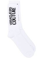 Versace Jeans Couture chaussettes en maille intarsia - Blanc - thumbnail