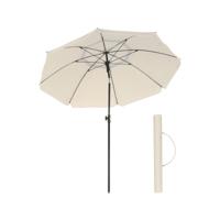 Strandparasol met UPF 50+ UV-bescherming, beige / Ø 200 cm