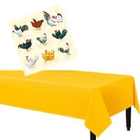 Pasen gedekte tafel set geel tafelkleed met 20x pasen thema servetten 33 x 33 cm - thumbnail