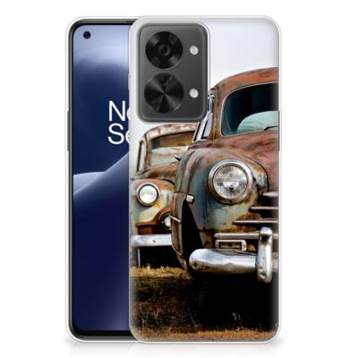 OnePlus Nord 2T | Siliconen hoesje | met foto Vintage Auto