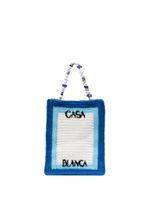 Casablanca sac cabas Tennis Club en crochet - Bleu - thumbnail