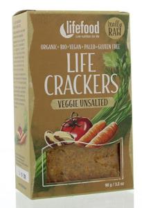 Lifefood Life crackers groente ongezouten bio (90 gr)