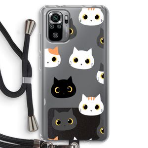 Katten: Xiaomi Redmi Note 10S Transparant Hoesje met koord
