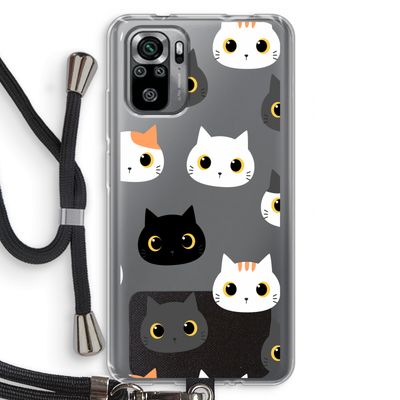 Katten: Xiaomi Redmi Note 10S Transparant Hoesje met koord