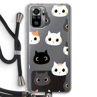 Katten: Xiaomi Redmi Note 10S Transparant Hoesje met koord