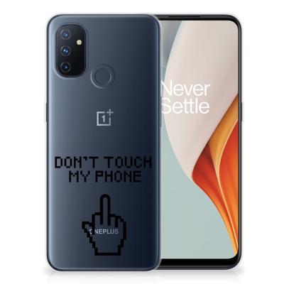 OnePlus Nord N100 Silicone-hoesje Finger Don't Touch My Phone OnePlus Nord N100 Silicone-hoesje Finger Don't Touch My Phone