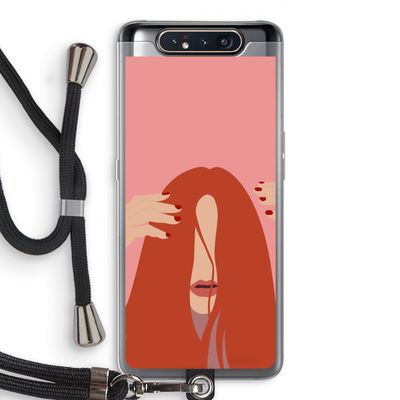 Woke up like this: Samsung Galaxy A80 Transparant Hoesje met koord