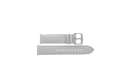 Horlogeband Fossil BQ1219 Leder Wit 18mm