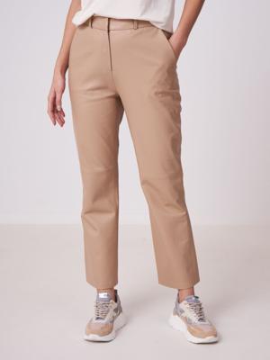 Wijde leren broek