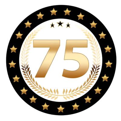 Bierviltjes 75 - 25x stuks - zwart/goud - luxe - verjaardag/jubilea - feestartikelen