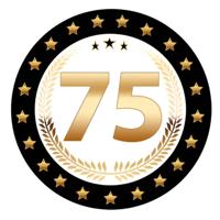 Bierviltjes 75 - 25x stuks - zwart/goud - luxe - verjaardag/jubilea - feestartikelen