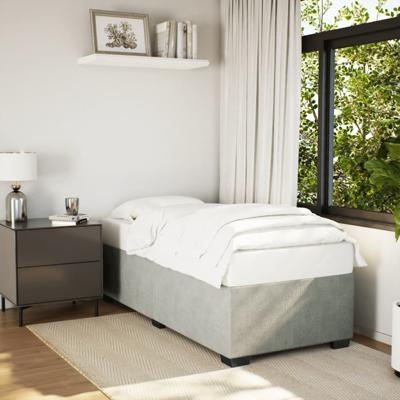 Bedframe zonder matras 100x200 cm fluweel lichtgrijs