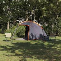 Tent met dak Grijs en Oranje Large Polyester en glasvezel