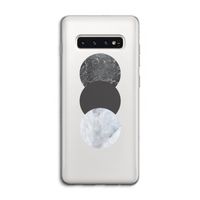 Marmeren cirkels: Samsung Galaxy S10 4G Transparant Hoesje