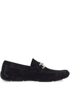 Ferragamo mocassins Gancini en daim - Noir