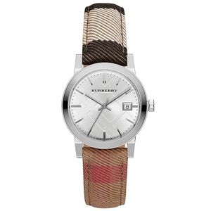 Horlogeband Burberry BU9151 Leder/Textiel Multicolor 18mm