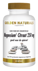 Golden Naturals Magnesium Citraat 250mg Capsules