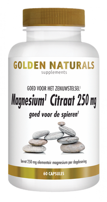 Golden Naturals Magnesium Citraat 250mg Capsules