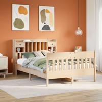 Bedframe zonder matras massief grenenhout 140x190 cm