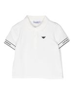 Emporio Armani Kids polo en coton à logo brodé - Blanc