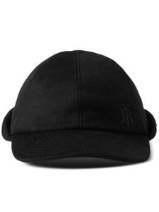 Burberry monogram-motif cashmere baseball cap - Noir