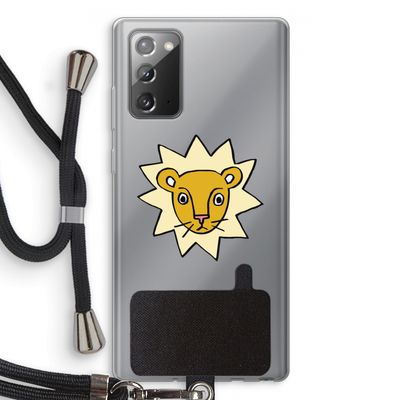 Kleine leeuw: Samsung Galaxy Note 20 / Note 20 5G Transparant Hoesje met koord