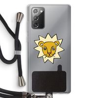 Kleine leeuw: Samsung Galaxy Note 20 / Note 20 5G Transparant Hoesje met koord