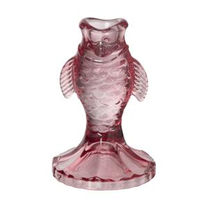 Kandelaar vis - rood - ø8x12 cm
