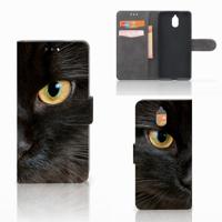 Nokia 3.1 (2018) | Telefoonhoesje | Met pasjeshouder | Zwarte Kat