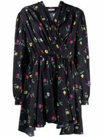 Balenciaga robe courte à fleurs - Noir