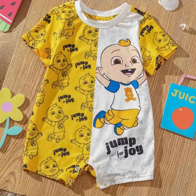 X Baby Boy Cartoon Print Contrast Color Cute Romper Multicolor / 6-9M
