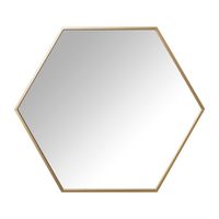 Spiegel hexagon - zwart - 73x63 cm