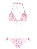 Balmain bikini à logo imprimé - Rose