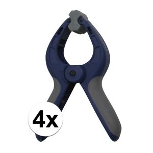 4x Zeilklem / zeilclip van kunststof 4 inch