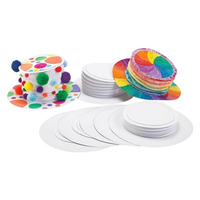 Colorations maak en versier je eigen hoedtop wit, set van 12