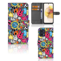 Motorola Moto G73 Wallet Case met Pasjes Punk Rock