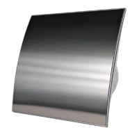 Whisper Pro-design Badkamerventilator - Ø100mm - Met Nalooptimer + Vochtsensor - Rvs Gebogen